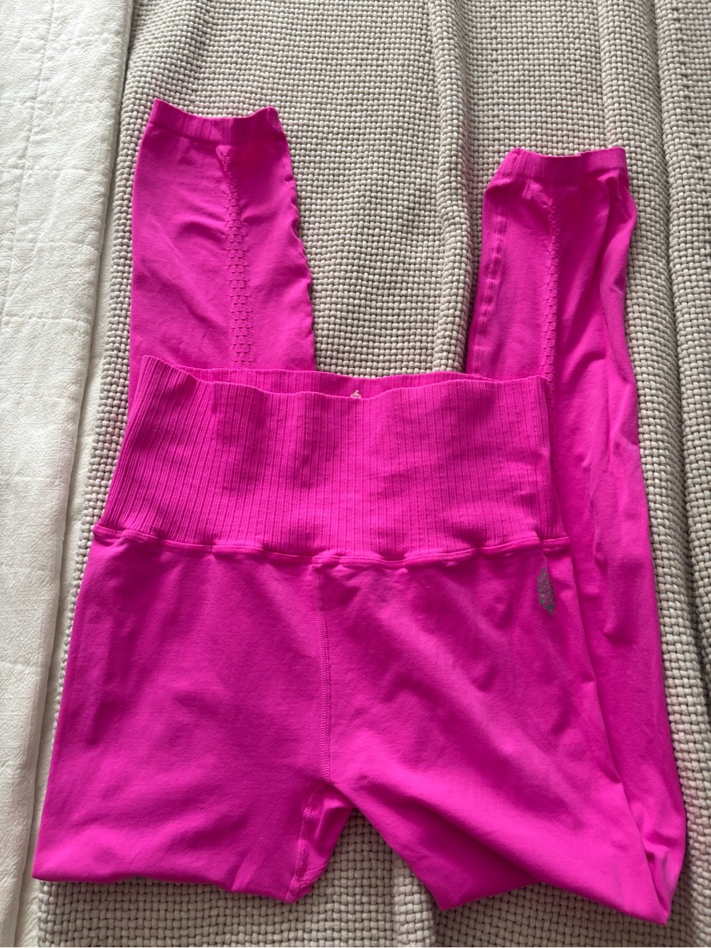Free People Hot Pink High-Waist Seamless Leggings